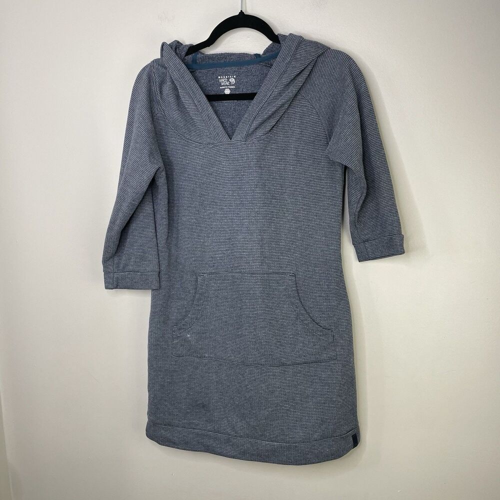 Mountain Hardware Sweatshirt Dress Medium Hoodie Blue Pocket Athleisure Outdoor